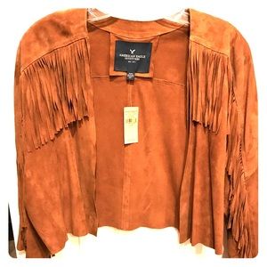 AEO Suede Fringe Jacket